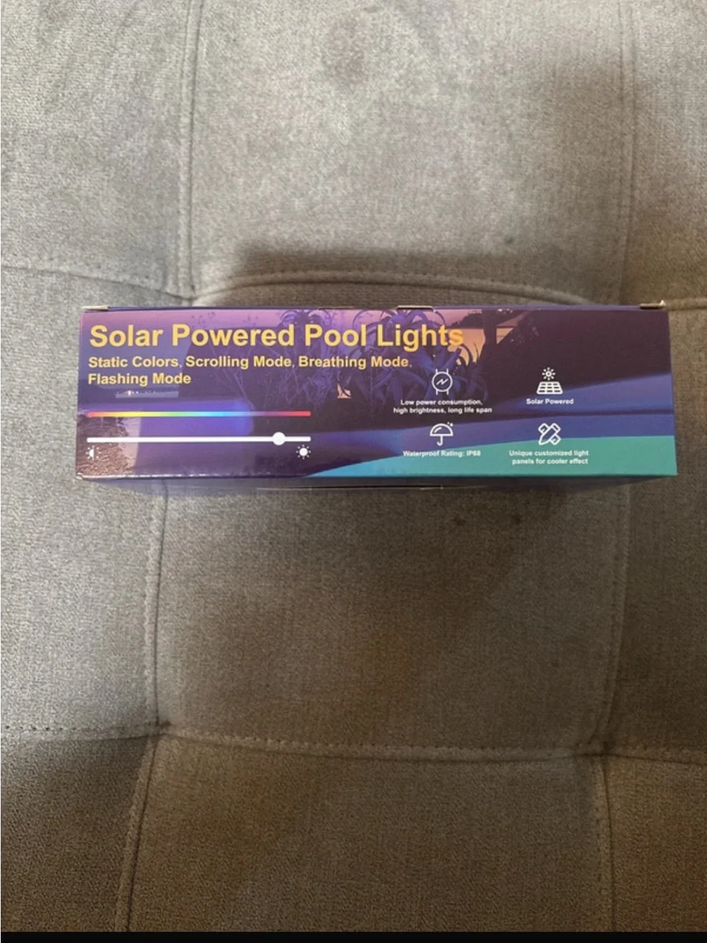 Solar Powered Pool Light - Multicolor LED (Purple/Teal Packaging)